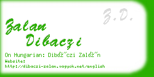 zalan dibaczi business card